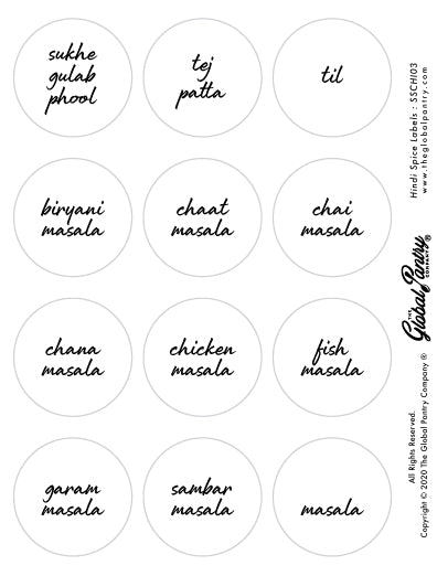 Reusable Spice & Pantry Labels - Set of 30, RSVP