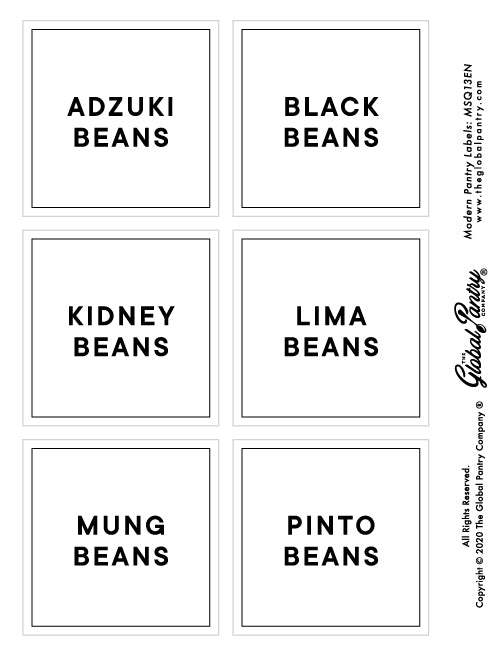 CLEAR square pantry label - 13
