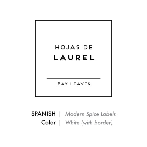 SQUARE Spanish Spice Labels